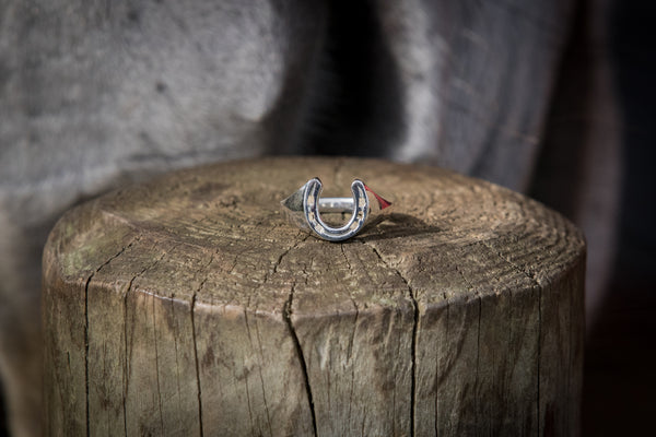 Horse Shoe Ring - Sterling Silver - Solid Shank